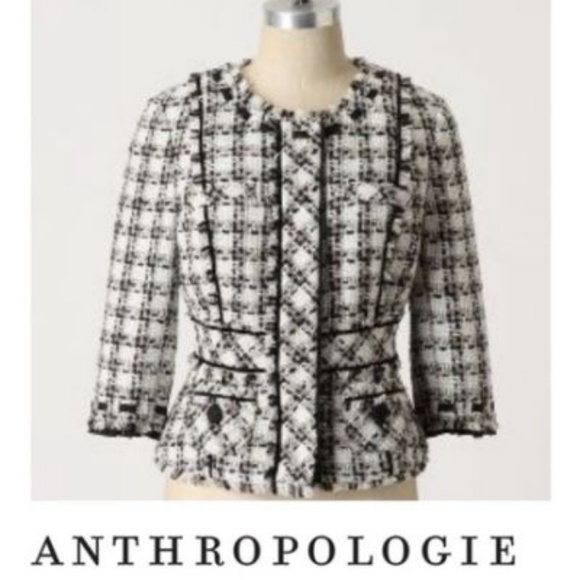 🥳HP🥳 Anthropologie Elevenses Tweed Jacket - Picture 15 of 15
